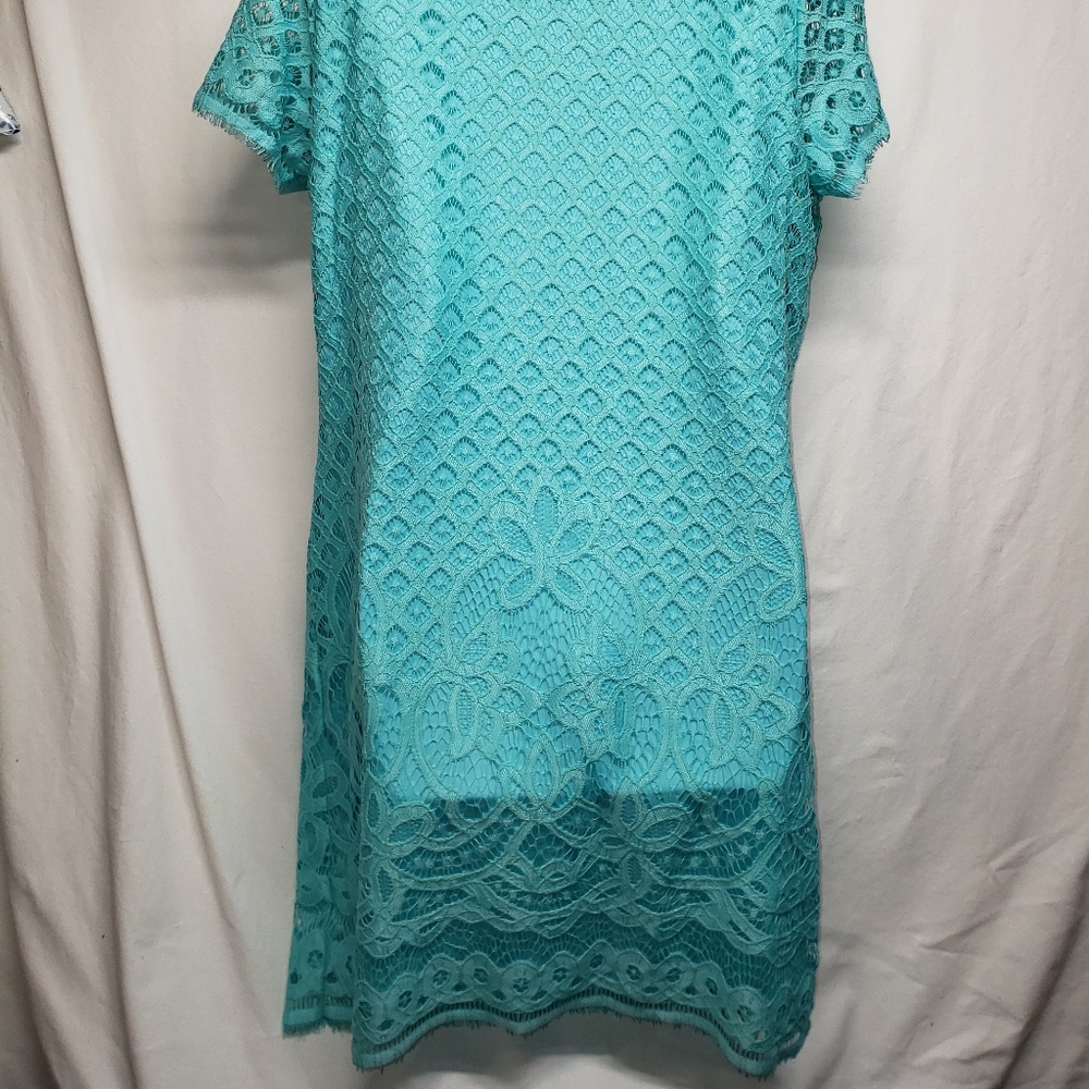 NWOT IsaacMizrahi Medium S/S Seamist Layered Dress - Picture 6 of 9